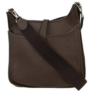 Hermes Ebene Taurillon Clemence Evelyne 2 GM Shoulder Bag